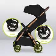 Carucior sport, Lionelo, Ingrid, Capotina impermeabila cu filtru UPF50+, Pana la 22 Kg, Spatar reglabil in 3 pozitii, Include suport pahar si plasa de tantari, Sistem pentru pliere automata, 6 luni+, Negru BYNLO-INGRID_BLACK_ONYX