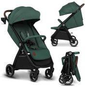 Carucior sport, Lionelo, Ingrid, Capotina impermeabila cu filtru UPF50+, Pana la 22 Kg, Spatar reglabil in 3 pozitii, Include suport pahar si plasa de tantari, Sistem pentru pliere automata, 6 luni+, Verde BYNLO-INGRID_GREEN_EMERALD