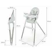 SCAUN DE MASA KINDERKRAFT DINNLY, GREY VIVKHDINN00LGR0000