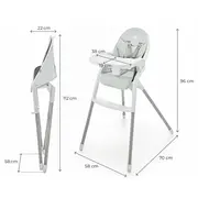 SCAUN DE MASA KINDERKRAFT DINNLY, GREY VIVKHDINN00LGR0000