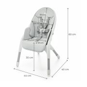 SCAUN DE MASA KINDERKRAFT DINNLY, GREY VIVKHDINN00LGR0000