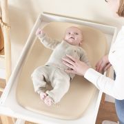 Saltea de infasat, Nattou, Softy, Moale, Utilizabil si fara husa, Design ergonomic, Spuma PU, 70x50x10 cm, Fara BPA, 0 luni+, Beige BYN145060