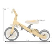 Tricicleta, Petite&Mars, Turbo, 5 in 1, Multifunctionala, Vehicul de impins, Bicicleta cu/fara pedale, Cu maner de ghidaj, Detasabil, Roti din cauciuc, Pana la 25 kg, 1.5-5 ani, Dusty Rose BYN613821