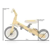 Tricicleta, Petite&Mars, Turbo, 5 in 1, Multifunctionala, Vehicul de impins, Bicicleta cu/fara pedale, Cu maner de ghidaj, Detasabil, Roti din cauciuc, Pana la 25 kg, 1.5-5 ani, Dusty Rose BYN613821