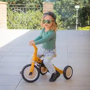 Tricicleta, Petite&Mars, Turbo, 5 in 1, Multifunctionala, Vehicul de impins, Bicicleta cu/fara pedale, Cu maner de ghidaj, Detasabil, Roti din cauciuc, Pana la 25 kg, 1.5-5 ani, Dusty Rose BYN613821