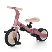 Tricicleta, Petite&Mars, Turbo, 5 in 1, Multifunctionala, Vehicul de impins, Bicicleta cu/fara pedale, Cu maner de ghidaj, Detasabil, Roti din cauciuc, Pana la 25 kg, 1.5-5 ani, Dusty Rose BYN613821