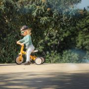 Tricicleta, Petite&Mars, Turbo, 5 in 1, Multifunctionala, Vehicul de impins, Bicicleta cu/fara pedale, Cu maner de ghidaj, Detasabil, Roti din cauciuc, Pana la 25 kg, 1.5-5 ani, Dusty Rose BYN613821