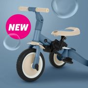 Tricicleta, Petite&Mars, Turbo, 5 in 1, Multifunctionala, Vehicul de impins, Bicicleta cu/fara pedale, Cu maner de ghidaj, Detasabil, Roti din cauciuc, Pana la 25 kg, 1.5-5 ani, Ocean Blue BYN613830