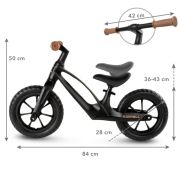Bicicleta fara pedale, cadru magneziu, roti eva, kidwell vito - negru edeedirobivit02a0