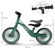 Bicicleta fara pedale, cadru nailon, roti pu, kidwell nix - verde edeedirobinix01a0