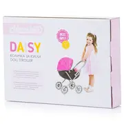Carucior pentru papusi chipolino daisy pink linen hubkzkdz02402pp