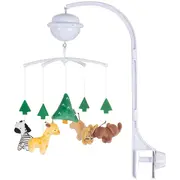 Carusel muzical pentru patut cu proiector chipolino jungle hubmild02303jun