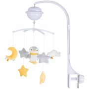 Carusel muzical pentru patut cu proiector chipolino penguin hubmild02301pen