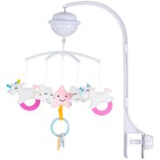 Carusel muzical pentru patut cu proiector chipolino unicorn hubmild02305uni