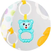 Covoras de joaca cu pian chipolino zoo party blue hubpgrzp02301bl