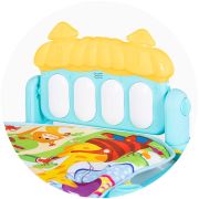 Covoras de joaca cu pian chipolino zoo party blue hubpgrzp02301bl