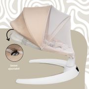 Leagan electric pentru bebelusi cu spatar reglabil si senzor de miscare, AppeKids Evoque - Bubble Beige KRTAK275978