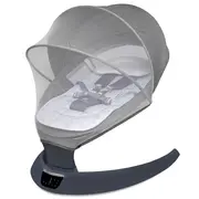 Leagan electric pentru bebelusi cu spatar reglabil si senzor de miscare, AppeKids Evoque - Powder Grey KRTAK275961