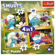 PUZZLE TREFL 4IN1 STRUMFII VIATA IN SATUL STRUMFILOR VIV34664