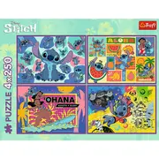 PUZZLE TREFL 4X250 DISNEY UIMITORUL STITCH VIV13311