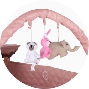 Patut pliabil cu saltea de infasat chipolino luna pink marshmallow hubkosilu254pm