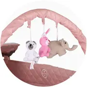 Patut pliabil cu saltea de infasat chipolino luna pink marshmallow hubkosilu254pm