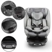Scaun auto cu isofix kidwell gocar, grupa 40-135 cm, i-size, omologare r129 - gri edeedifosagoc02a0