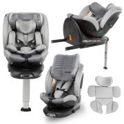 Scaun auto cu isofix kidwell gocar, grupa 40-135 cm, i-size, omologare r129 - gri edeedifosagoc02a0