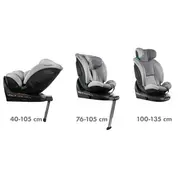 Scaun auto cu isofix kidwell gocar, grupa 40-135 cm, i-size, omologare r129 - gri edeedifosagoc02a0