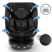 Scaun auto cu isofix kidwell gocar, grupa 40-135 cm, i-size, omologare r129 - negru edeedifosagoc01a0