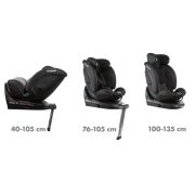 Scaun auto cu isofix kidwell gocar, grupa 40-135 cm, i-size, omologare r129 - negru-gri edeedifosagoc03a0