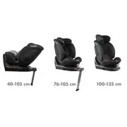 Scaun auto cu isofix kidwell gocar, grupa 40-135 cm, i-size, omologare r129 - negru-gri edeedifosagoc03a0