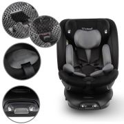 Scaun auto cu isofix kidwell gocar, grupa 40-135 cm, i-size, omologare r129 - negru-gri edeedifosagoc03a0