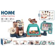Set jucarie chipolino coffee machine cu lumini, sunete si 41 accesorii hubdipk002402cs