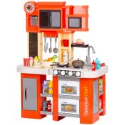 Set jucarie chipolino kitchen 84 cm cu sistem de curgere apa, lumini, sunete si 79 accesorii hubdipk002422kl