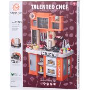 Set jucarie chipolino kitchen 84 cm cu sistem de curgere apa, lumini, sunete si 79 accesorii hubdipk002422kl