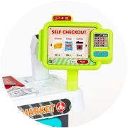 Set jucarie chipolino supermarket 87 cm cu lumini, sunete si 81 accesorii hubdipk002415sp