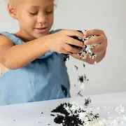 Spuma de modelat playfoam pluffle&trade; twist -  alb si negru