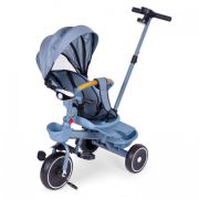 Tricicleta 2 in 1 pentru copii, scaun rotativ 360°, roti din spuma eva, ecotoys wql-066-18 - albastru edeediwql-066-18blue