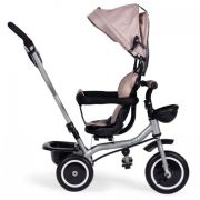 Tricicleta 2 in 1 pentru copii, scaun rotativ 360°, roti din spuma eva, ecotoys wql-066-52 - bej edeediwql-066-52beige