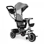 Tricicleta 2 in 1 pentru copii, scaun rotativ 360°, roti din spuma eva, ecotoys wql-066-52 - gri edeediwql-066-52grey