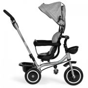 Tricicleta 2 in 1 pentru copii, scaun rotativ 360°, roti din spuma eva, ecotoys wql-066-52 - gri edeediwql-066-52grey