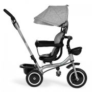 Tricicleta 2 in 1 pentru copii, scaun rotativ 360°, roti din spuma eva, ecotoys wql-066-52 - gri edeediwql-066-52grey