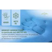 Topper 140x70x3cm Spuma Memory cu particule Arctic Gel pat copii 2-8 ani husa Jacquard - ASC3024