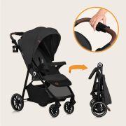 Carucior sport, Lionelo, Emma One, Cu tavita, Suport pahar, Plasa de tantari, Roti EVA, Maner reglabil, Pana la 22 kg, 6 luni+, Conform cu EN1888-1, Gri BYNLO-EMMA_ONE_GREY_STONE