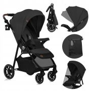 Carucior sport, Lionelo, Emma One, Cu tavita, Suport pahar, Plasa de tantari, Roti EVA, Maner reglabil, Pana la 22 kg, 6 luni+, Conform cu EN1888-1, Gri BYNLO-EMMA_ONE_GREY_STONE