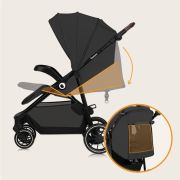 Carucior sport, Lionelo, Emma One, Cu tavita, Suport pahar, Plasa de tantari, Roti EVA, Maner reglabil, Pana la 22 kg, 6 luni+, Conform cu EN1888-1, Gri BYNLO-EMMA_ONE_GREY_STONE