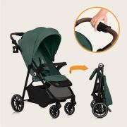 Carucior sport, Lionelo, Emma One, Cu tavita, Suport pahar, Plasa de tantari, Roti EVA, Maner reglabil, Pana la 22 kg, 6 luni+, Conform cu EN1888-1, Verde BYNLO-EMMA_ONE_GREEN_FOREST