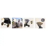 Carucior sport, Lionelo, Mika Plus, Cadru din aluminiu, Copertina XXL, Spatar reglabil in 3 pozitii, Cu accesorii, Pana la 22 kg, 6-48 luni; EN1888-1, EN1888-2 EN1466, Gri BYNLO-MIKA_PLUS_GREY_STONE