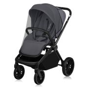 Carucior sport, Lionelo, Mika Plus, Cadru din aluminiu, Copertina XXL, Spatar reglabil in 3 pozitii, Cu accesorii, Pana la 22 kg, 6-48 luni; EN1888-1, EN1888-2 EN1466, Gri BYNLO-MIKA_PLUS_GREY_STONE